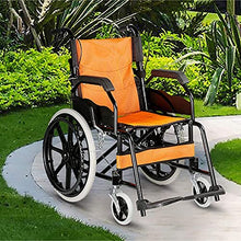 Carrozzina Leggera Carrozzina Semovente Manuale per Adulti con Cuscino E Borsa da Viaggio, Portatile E Pieghevole, Sedile A 40 Cm