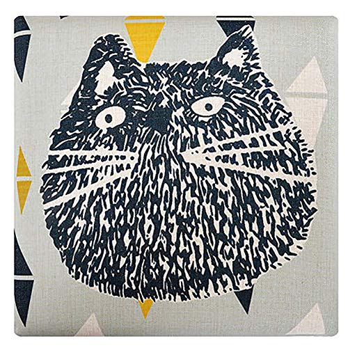 XHNXHN Cuscino del Sedile in Memory Foam Nordico, Imbottiture per sedili in Cotone con Motivo a Gatto Cuscini per sedie da Pranzo Traspiranti per Interni all'aperto con stuoie di Tatami con Lacci-j
