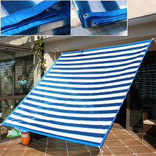 SHDT 95% di Ombreggiatura Tasso Encrypt Balcone Isolamento Termico Giardinaggio Sunblock Ombra Stripes Netti Ai Fondi per Dotazione Patio Giardino All'aperto, Blu E Bianco,4 * 5M