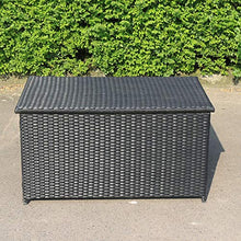 XLLLL Cassapanca da Esterno Baule Rattan Cassa Tettoia in Rattan da Giardino con Ruote Scatola da Esterno per Giardino in Stile Rattan