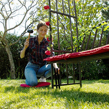 Relaxdays 4 Picchetti, Fissaggio per Archi da Giardino per Rampicanti, Design a U, XXL, Acciaio, 30 x 6,5 x 2,5 cm, Nero