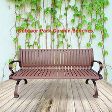 GaoF Panchina da Giardino da Giardino Panchina da Esterno, panchina da Esterno Resistente alle intemperie con Struttura in ghisa e plastica in PVC con Schienale e braccioli, panchina 2-3