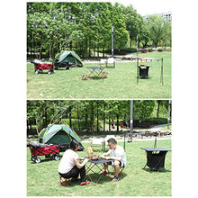 Tavolo da campeggio portatile, tavolo da picnic in alluminio, pieghevole e ultraleggero, per pic-nic, biscotti, campeggio, spiaggia, festival, campeggio all'aperto, picnic, barbecue (nero)