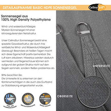 CelinaSun Tenda Parasole a Vela Giardino Balcone polietilene Basic HDPE Traspirante Rettangolare 4 x 6 m Antracite