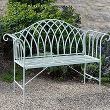 Panchina da giardino per sedie da giardino in ferro battuto in stile europeo, Doppie sedie decorative nel cortile del giardino con balcone, Panca per il tempo libero Mall con schienale e braccioli
