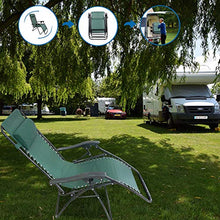 Todeco Sdraio per Giardino, Sedia Pieghevole A gravità Zero, 165 x 112 x 65 cm, Verde, con Cuscino, Textilene, Carico Massimo: 100 kg, Materiale: Acciaio