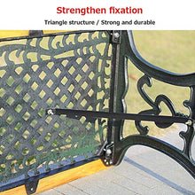 Panchine Park Garden Terrace Panchina da Esterno, Panchine da Salotto Resistenti alle intemperie con Struttura in ghisa e Legno massello anticorrosivo, Panchina da Cortile a 2-3 posti con braccioli