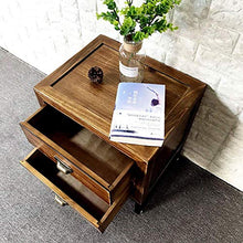 N/Z Comodino da Soggiorno Comodino da Camera da Letto Vintage in Legno massello Comodino Stile Industriale Comodino Comodino in Ferro con 2 cassetti Banco da Lavoro