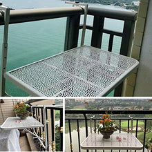 Tavolo Pieghevole Ringhiera del Balcone,Tavolo da Appendere a Sospensione Giardino Esterno 60x40cm,Tavolo da Terrazzo Regolabile Scrivania Portatile,Bar Patio Tavolino da Caffè da Parete(white)