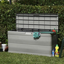 cangzhoushopping Baule da Giardino 280 L Grigio Chiaro Arredamento Arredi per Esterno Contenitori per Esterno