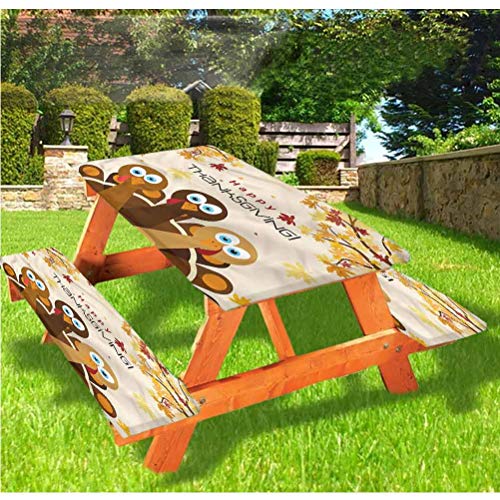 LEWIS FRANKLIN Tenda da doccia in Turchia, tavolo da picnic e panchina, tovaglia con bordo elastico, 60 x 180 cm, set da 3 pezzi per tavolo pieghevole
