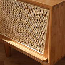 XJ Jia Xing Comodino, Solidi Domestici Semplice Legno Luce Comodino Creativo Semplice Camera di immagazzinaggio del Rattan Comodino comodini Camera da Letto
