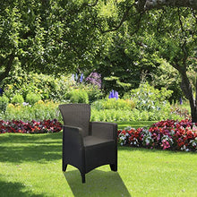 CHILLVERT Set da Giardino Alba Resina 2 Poltrone Singole + 1 Tavolo Grigio Antracite
