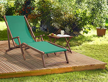 Erst-Holz 5 Varianti/Colori di Tessuti per Robusta Sedia a Sdraio particolarmente Larga V-10-500, Colore di Stoffa:Verde