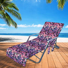 Copertura pieghevole per sedia da spiaggia con anguria per piscina, lounge e chaise, con tasche laterali, per piscina, hotel, giardino, crociera, 75 x 210 cm