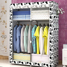 YWXG Armadio Semplice Portatile Dormitorio Singolo Ampio Armadio Assemblato Armadio in Tessuto Armadio Economizzatore di Vestiti Salvaspazio Guardaroba Canvas Wardrobe Clothes Storage