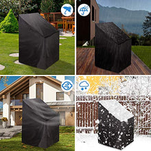 Copertura per sedia da giardino, impermeabile, antivento, anti-UV 210D, tessuto Oxford, resistente agli strappi, per sedie impilabili, protezione per mobili da esterni