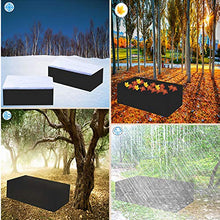 ZCED Coperture per Mobili da Giardino Copertura Tavolo Giardino Esterno Impermeabile Telo Oxford Copritavolo Copertura Protezione Impermeabile Rettangolare Quadrata,Black-130x75x71cm(51x30x28in)