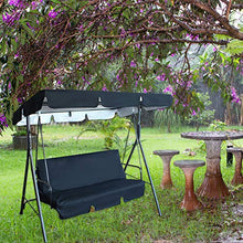 Herbests Copertura per Dondolo da Giardino, Baldacchino di Ricambio per Dondolo + Coprisedile Resistente Impermeabile Anti-UV Anti-Polvere Copertura Esterno per Giardino, Patio
