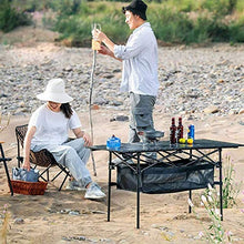 CASTOR Tavolo da Picnic all'aperto Tavolo da Campeggio Pieghevole con Piano Tavolo in Alluminio, Facile da Montare, tavoli Portatili Leggeri per Cucinare Esterni BBQ RV Picnic BBQ Party Table