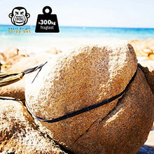 Monkey Swing, set di fissaggio per amaca, altalena, giardino e campeggio, portata oltre 300 kg, 275 cm di lunghezza, con 2 moschettoni in una pratica borsa per il trasporto I leggero, rubusto