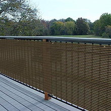 Balcone Protezione Recinzione Esterna Tendalino Laterale Balcone Protezione della Privacy 160gsm Lascia Passare L'aria può Essere Personalizzato (Color : Brown, Size : 1x5m)