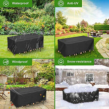 UNKB Copertura Tavolo Impermeabile da Giardino Traspirante, Copertura Mobili Giardino Resistente Oxford 420D, Copertura per Mobili Esterno Rettangolari Copertura 180 x 120 x 74 cm