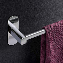 KINLO Porta asciugamani da bagno a parete senza foratura, 40 cm, autoadesivo, in acciaio inox, per bagno, asciugamani, vestiti (portata: 5 kg)