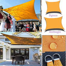 CH-GTJ Vela Ombreggiante Rettangolo, Protezione UV 95%, Tenda A Vela per Patio, Giardino, Pergola, Backyard, Outdoor Facility & Activities,Lightorange,5X7m
