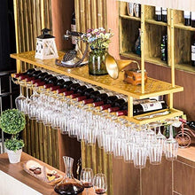 L.TSN Porta calici Portabottiglie da Vino sospeso in Metallo Portabottiglie da Vino sospeso Portabicchieri da Vino Facile da installare (Dimensioni: 120 * 30 cm)