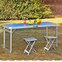 WNN-URG Pieghevole Tavolo e 2 sedie, for Campeggio Tabella di Picnic Esterna Buffet Wedding Cucina Colazione Bar Set Market Garden Partito dell'automobile al Coperto URG (Color : White)