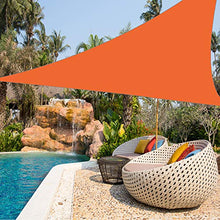 YTQ Vele Parasole Impermeabile 90% UV Blocco Triangolo Tenda da Sole Tettoia Perfetta per Giardino Patio Esterno Cortile Pergola Decking Piscina 4 * 4 * 4m(Color:Arancia)