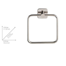 WENKO Anello per asciugamani Mezzano - Portasalviette, Acciaio inossidabile, 16 x 18 x 5.5 cm, Lucido