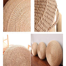 WWZL Cuscino Tatami Pouf Rotondo Cuscini Portatili Tappetino Yoga Morbido da Meditazione in Paglia, Decorazione Finestra del Pavimento Spessore 11 cm, Diametro,50cm