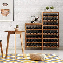 N/Z Living Equipment Wine Rack Wine Rack Home Solid Wood Wine Display Rack Creative Floor Shelf Wine Cabinet Free Standing Wine Rack (Color : Brown Size : 55x26x124cm)