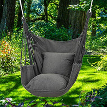 NIMON Sedia per Amaca Appeso Comfort e Resistenza Sedia a Dondolo per Amaca Sedia a Dondolo in Tela di Cotone Sedia con 2 Cuscini per Interni Esterni Giardino Cortile Steadfast