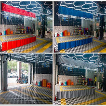 YJFENG Pannello Laterale della Tenda di Ricambio, Tende Impermeabili per Terrazze, Tela Rivestita Blu con Cuciture in PVC Trasparente da 0,5 Mm, per Tettoie, Gazebo