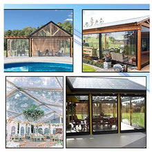 DLMSDG Tenda di Pioggia Panno, Tenda Balconepanno di Plastica, Trasparente Impermeabile, Resistente al Freddo, Morbido E Resistente, Copertura dell'automobile(0.12mm3x8m(9.8x26.2ft))