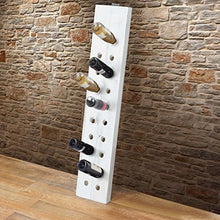 Mendler Serie Vintage portabottiglie HWC-C54 Legno paulonia 120x22x5cm Bianco