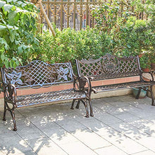 Household Products Sedia da Giardino per Esterni con Schienale in Metallo, Panca per terrazza con braccioli, Decorazione per la casa, Sedile per Parco per Il Tempo Libero, per Veranda/Balcone/Cortile