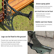 Outdoor Benches Panchina da Giardino da 49"in Metallo Panchina condivisa nel Parco all'aperto, Panca Decorata da Balcone con Veranda, Sedia con Struttura in Metallo e Legno per 2-3 Persone