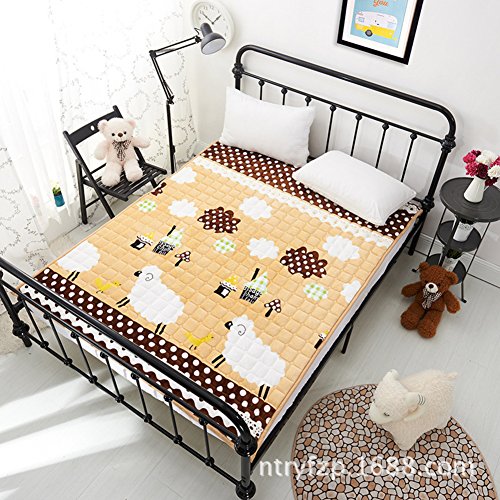 hxxxy Lavabile Sottile Materasso Letto futon,Bed Ground Pieghevole Flanella Facile da Pulire-L 180x200cm(71x79inch)