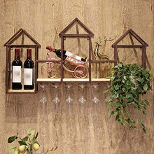 LLT Wine Rack, Cremagliera Della Decorazione Della Parete Della Novità, Wine Rack Ripiano in Vetro Parete Hanging Solido Porta Di Legno D'Epoca Di Stile Creativo Bar Decorazioni Di Bronzo