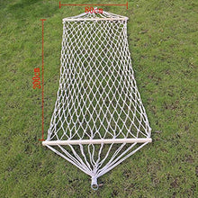YB-DD Amaca, Confortevole, addormentata, Corda di Cotone Organico Singolo, Senza Stand, Barre di Legno, capacità di Peso di 200 kg