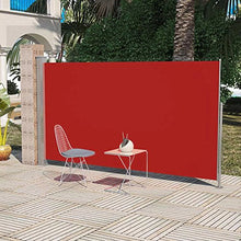 Tidyard Tenda da Sole Laterale Retrattile, Tenda da Sole Laterale, Tendalino Laterale per Patio Terrazzo 160 x 300 cm Rosso
