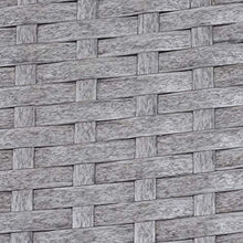 Mendler Serie Halden per l'esterno Divano Sofa 3 posti polyrattan Grigio con Cuscino Antracite