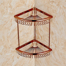 MIWANG In Stile Europeo Super Multisistema Bagno di Rame scaffalatura, Lussuoso Bagno, Angolo WC, Oro Rosa Doppio ripiano