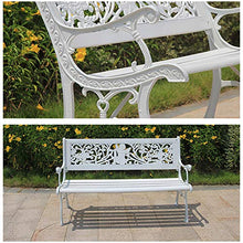 Panchina da giardino per terrazza da 49 pollici, panchina per il tempo libero da esterno con doppio sedile per esterni, sedia da portico resistente alle intemperie in legno anticorrosivo struttura i
