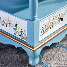 Comodino Verniciato Retro Comodino Legno Comodino unità 1/2-Governo del cassetto di cassetti End Side Table per mobili Camera da Letto (Colore : Blu, Dimensione : 60x60x65cm)