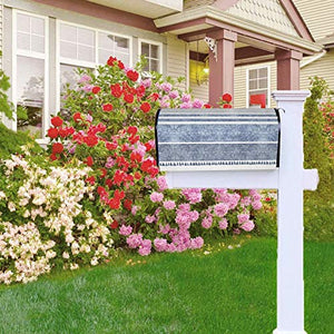 Lino francese Chambray nappa design unico magnetico cassetta postale copre la copertura per giardino giardino cortile dimensioni standard 53 x 40 cm
